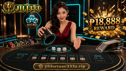 Open green felt separating hands, cards and chips in a JILI333 live casino scene